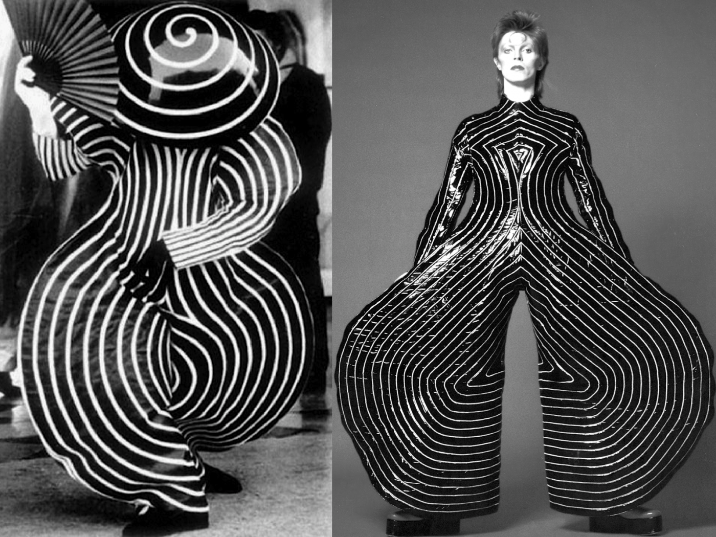 david bowie INSPIRATION Bauhaus ballet costumes from 1921 David Bowie s Ziggy Stardust jumpsuit 1973