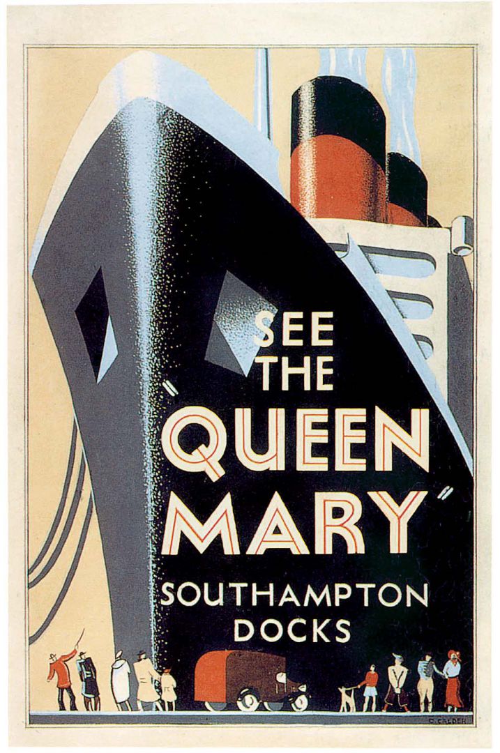 2488454 Queens Mary cruises; (add.info.: 19341930sUKholidays nautical the queens mary cruises cruises ships boatsC Calder);  it is possible that some works by this artist may be protected by third party rights in some territories.
